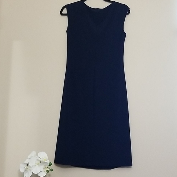 Lauren Ralph Lauren Sleeveless Navy Blue Dress 10 - Picture 3 of 6
